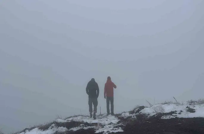 Bayram tatilinde kar yağışının tadını çıkardılar
