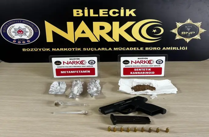 Bilecik’te uyuşturucu madde ve silah ele geçirildi
