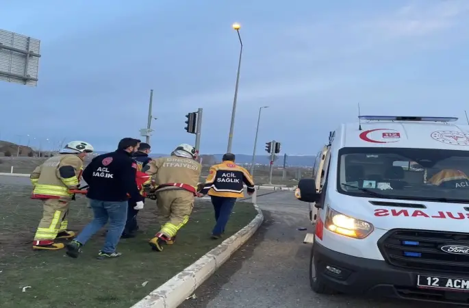 Bingöl’de trafik kazasında araç ters döndü: 1 yaralı
