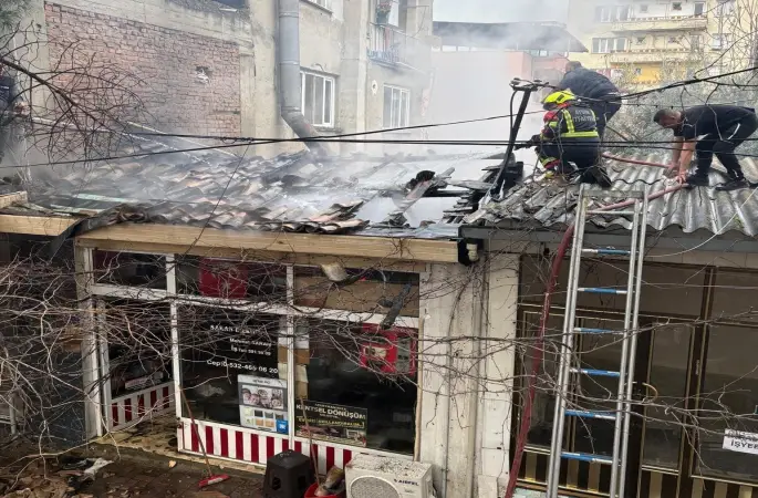 Buharkent’te iş yeri yangını
