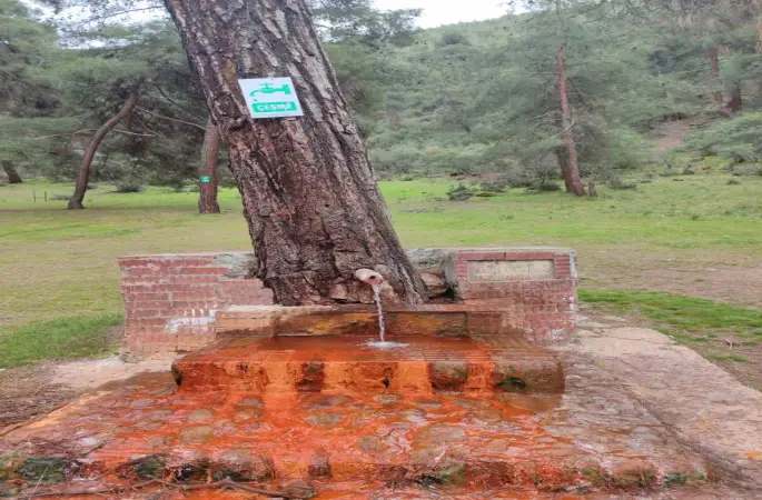 Çeşmeden maden suyu içmek isteyen vatandaşlar Laçin’e geliyor

