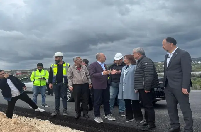 Çeşmeli- Kızkalesi Otoyolunda çalışmalar yerinde incelendi
