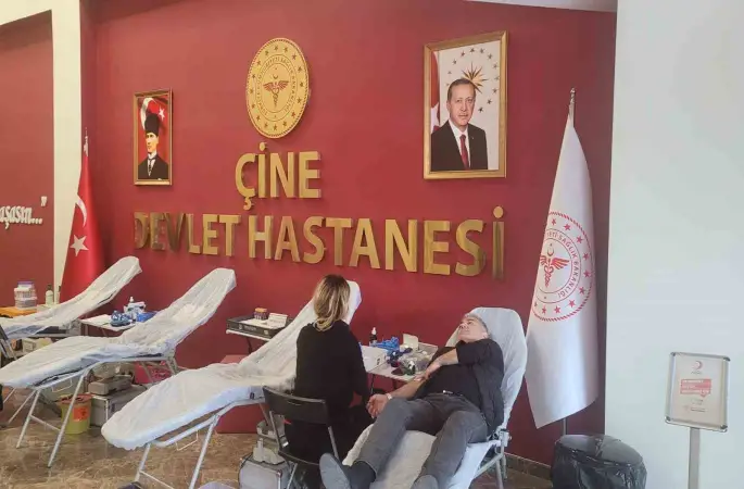 Çine Devlet Hastanesi’nde kan bağışına dikkat çektiler
