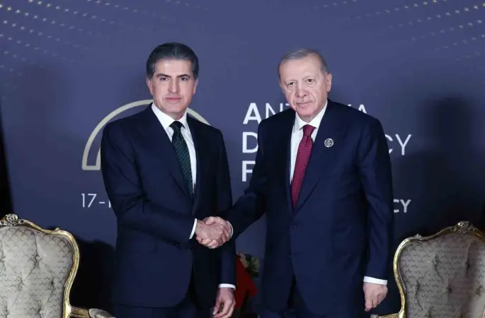 Cumhurbaşkanı Erdoğan, Irak Kürt Bölgesel Yönetimi Başkanı Neçirvan Barzani’yi kabul etti
