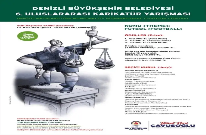 Denizli Büyükşehirin uluslararası karikatür heyecanı başladı
