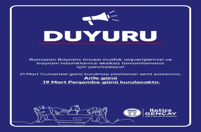 Didim Belediyesi’nden bayram öncesi pazar düzenlemesi
