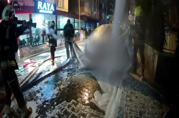 Elektrikli araç yangınına teknolojik müdahale
