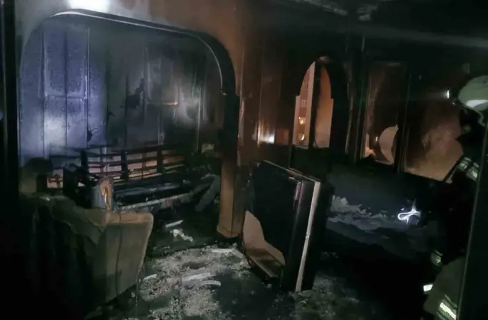 Elektrikli soba evi küle çevirdi
