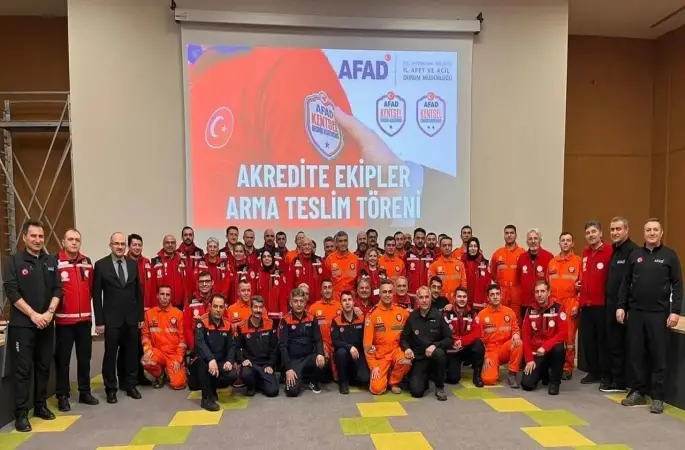 Erzincan’da arama kurtarma ekiplerine akreditasyon töreni
