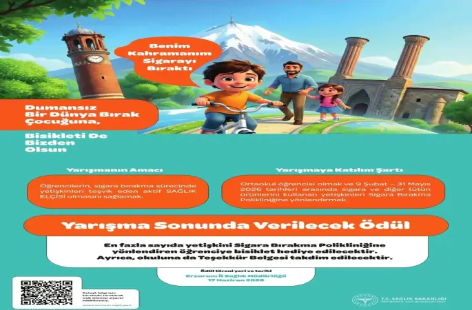 Erzurum İl Sağlık Müdürlüğü’nden dumansız bir gelecek için anlamlı yarışma
