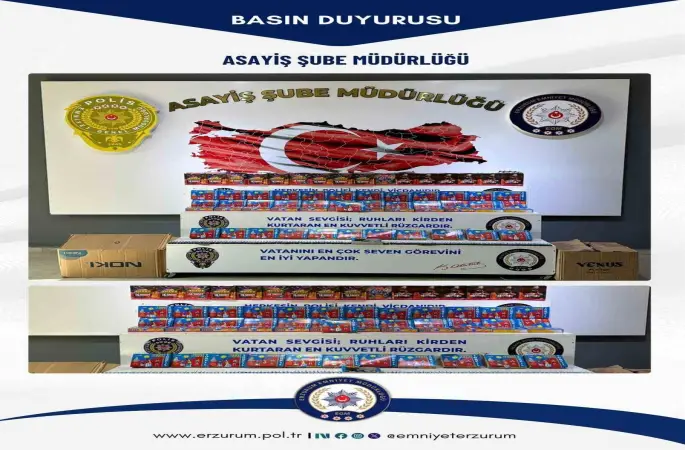 Erzurum’da polis ve zabıtadan piroteknik operasyon
