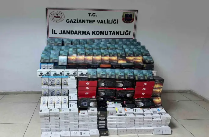 Gaziantep’te 1 milyon TL değerinde kaçak malzeme ele geçirildi: 1 gözaltı
