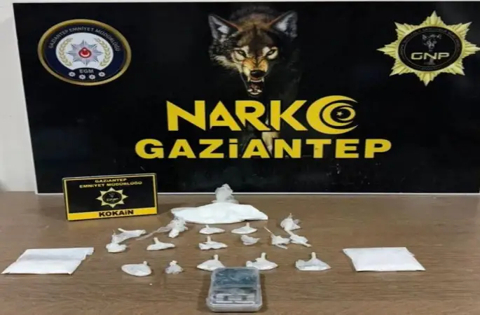 Gaziantep’te 198 gram kokain ele geçirildi
