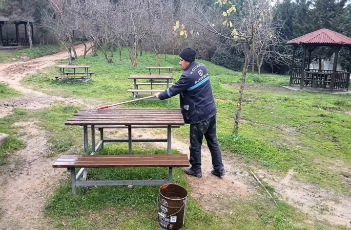 Gebze tabiat parkındaki donatı alanları yenilendi
