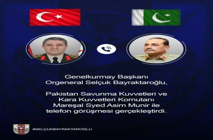 Genelkurmay Başkanı Orgeneral Bayraktaroğlu Pakistan Savunma Kuvvetleri ve Kara Kuvvetleri Komutanı Mareşal Munir ile görüştü
