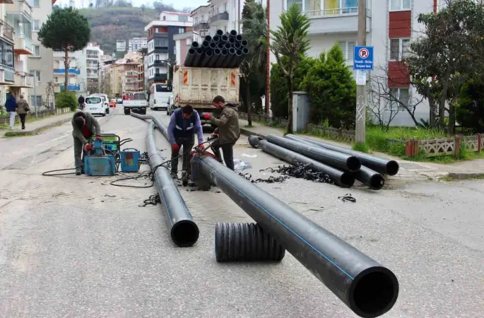 Giresun’da sağlık içme suyu için asbest borular değiştiriliyor
