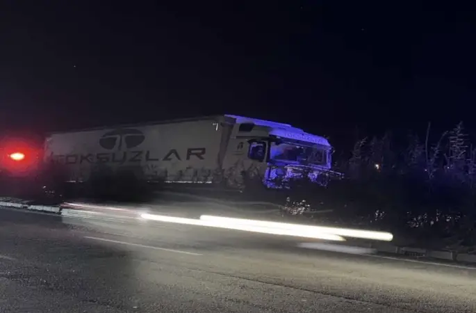 Giresun’da tır aydınlatma direğine çarptı, şoför hayatını kaybetti
