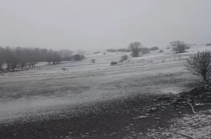 Halkapınar’da nisan ayında kar sürprizi
