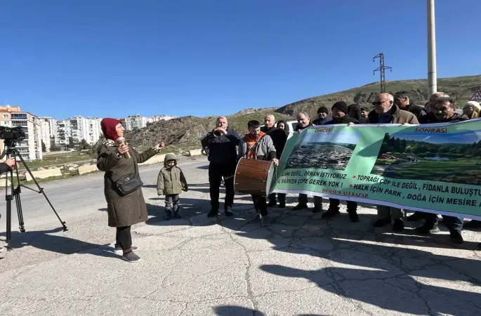 Harmandalı sakinlerinden ‘çöplük orman olsun’ çağrısı
