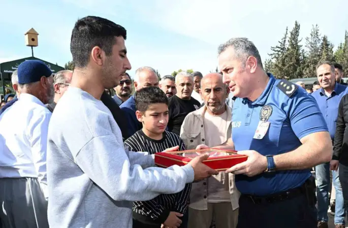 Hayatını kaybeden polis memuru Yakup İnce son yolculuğuna uğurlandı