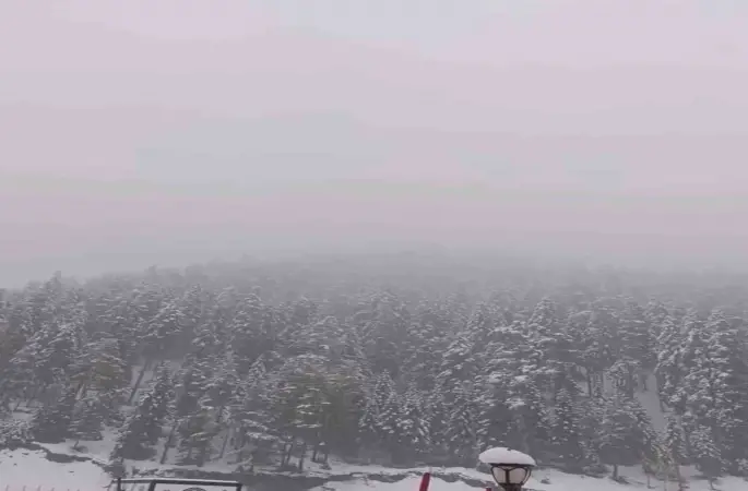 Ilgaz Dağı’nda kar yağışı etkili oldu
