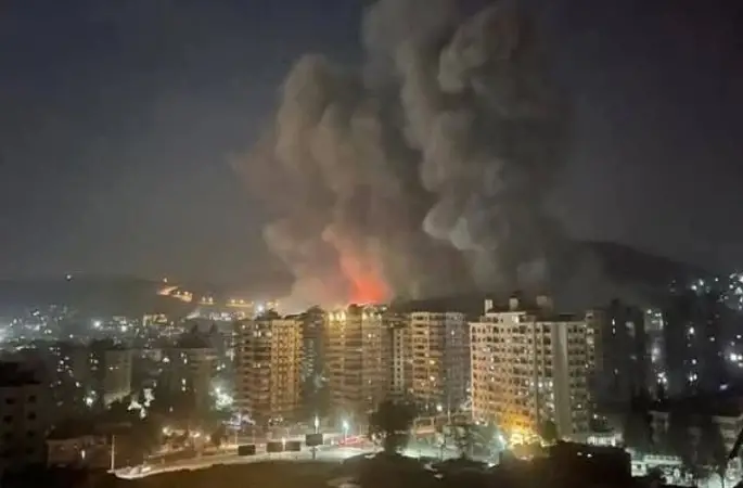 Kamışlı’da yaşanan şiddetli patlamalar Mardin’den görüntülendi 