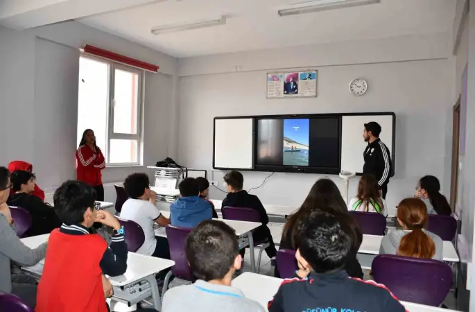 Karaman’da kürek sporu için okullarda yetenek taraması yapıldı
