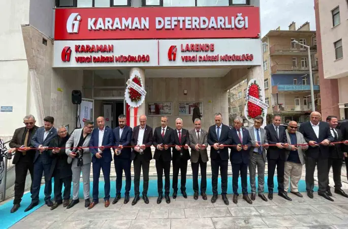 Karaman’da Larende Vergi Dairesi dualarla açıldı
