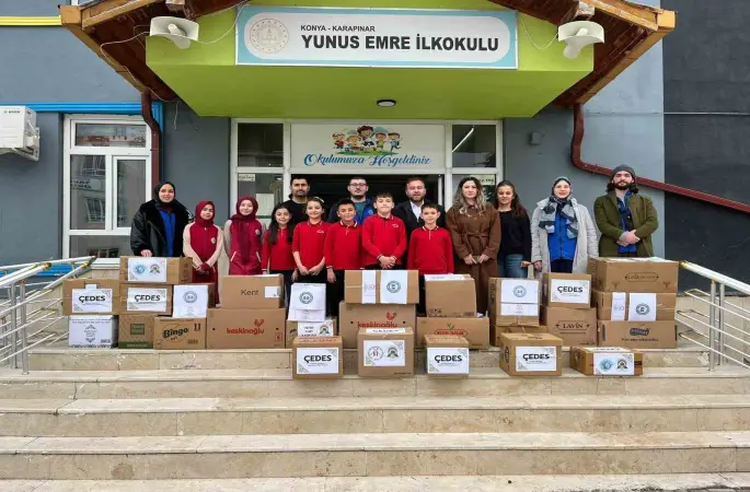 Karapınar’da üç okuldan Ramazan’da anlamlı dayanışma
