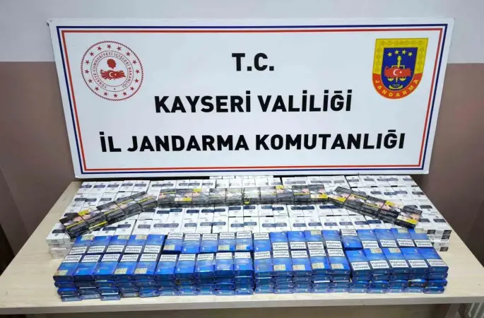 Kayseri’de 619 paket kaçak sigara ele geçirildi: 1 gözaltı
