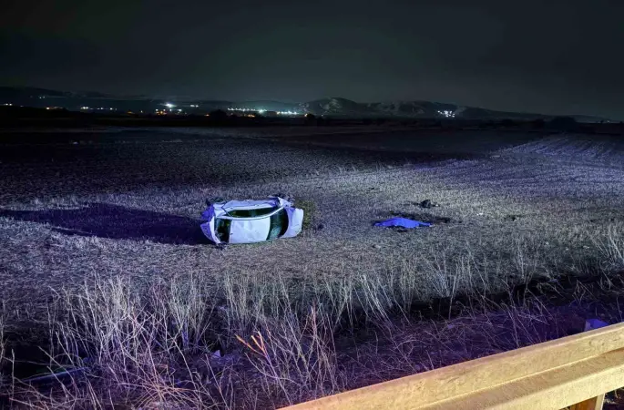 Kayseri’de otomobil şarampole yuvarlandı: 1 ölü, 1’i ağır 4 yaralı
