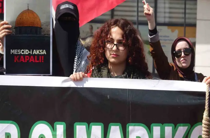 Kilis’te Filistinlilere yönelik idam kararına tepki
