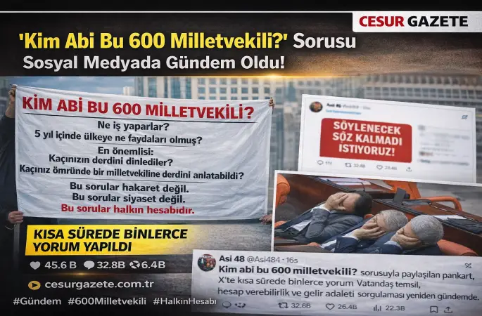 Kim Abi Bu 600 Milletvekili?” Pankartı Sosyal Medyada Gündem Oldu: Kısa Sürede Binlerce Yorum