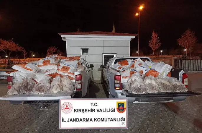 Kırşehir’de 1 ton 200 kilo kaz eti ele geçirildi

