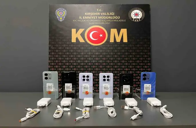 Kırşehir’de kaçak cep telefonu operasyonu
