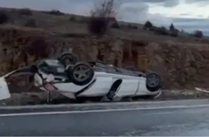 Konya’da otomobil devrildi: 4 yaralı
