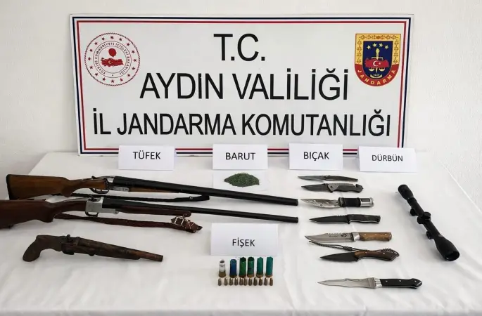 Köşk’te ruhsatsız silah ele geçirildi
