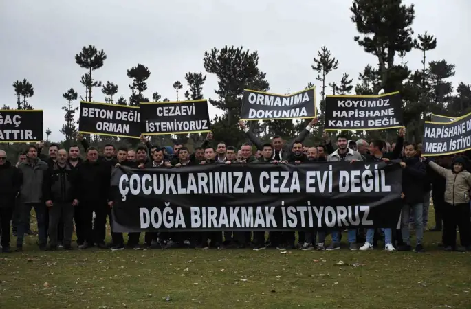 Köylülerden meraya yapılması planlanan cezaevine tepki
