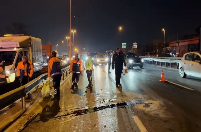 Küçükçekmece’de zincirleme trafik kazası: 1 yaralı
