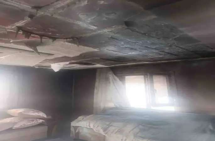 Kumlu’da ev yangını
