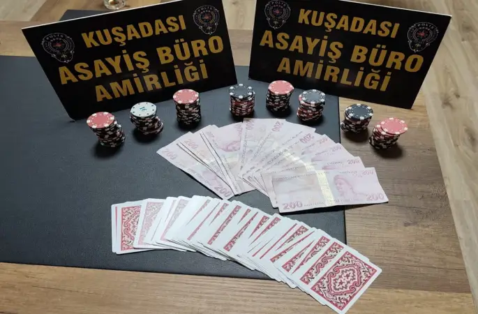 Kuşadası’nda ’kumar’ baskını
