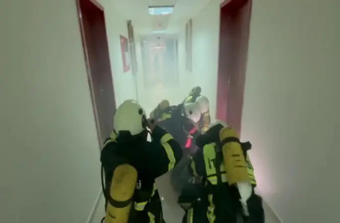 KYK yurtlarında yangın tatbikatı gerçeği aratmadı
