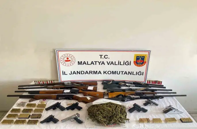 Malatya’da silah ve uyuşturucu operasyonu

