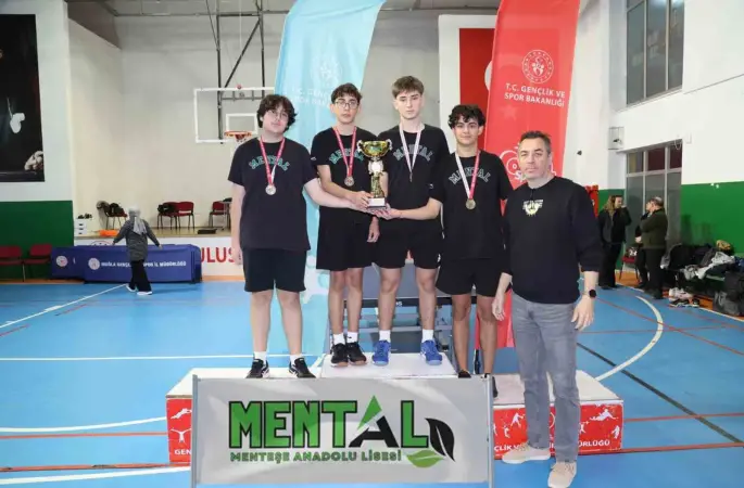 Menteşe Anadolu Lisesi, masa tenisinde üçüncü defa il şampiyonu
