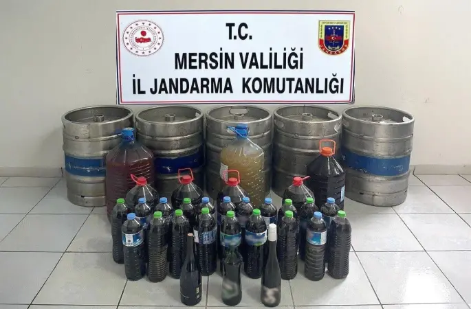 Mersin’de 685 litre sahte içki ele geçirildi
