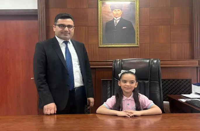 Miniklerden Kaymakam Köksal’a 23 Nisan Ziyareti
