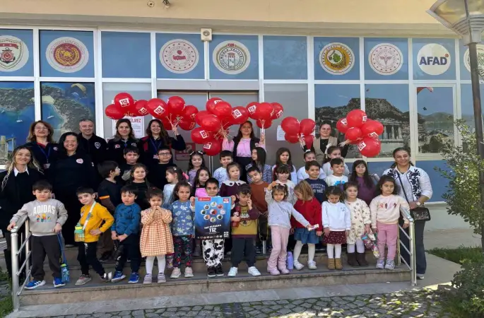 Muğla’da minik öğrenciler 112 ile tanıştı
