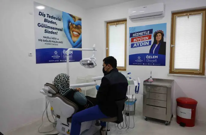 Nazilli Ağız ve Diş Sağlığı Polikliniği’ne vatandaşlardan yoğun ilgi
