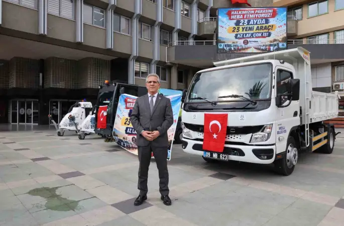 Nazilli Belediyesi’nden 23 ayda 23 yeni araç
