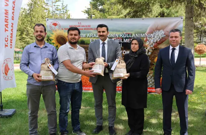 Nevşehir’de çiftçilere 22 ton tohumluk kuru fasulye dağıtıldı
